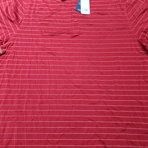 Cutter and Buck CB Dry Tec Red/White Golf Polo Comfort Quick Dry SS Shirt XL NWT